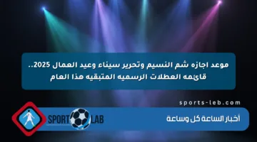 موعد إجازة شم النسيم وتحرير سيناء وعيد العمال 2025.. قائمة العطلات الرسمية المتبقية هذا العام